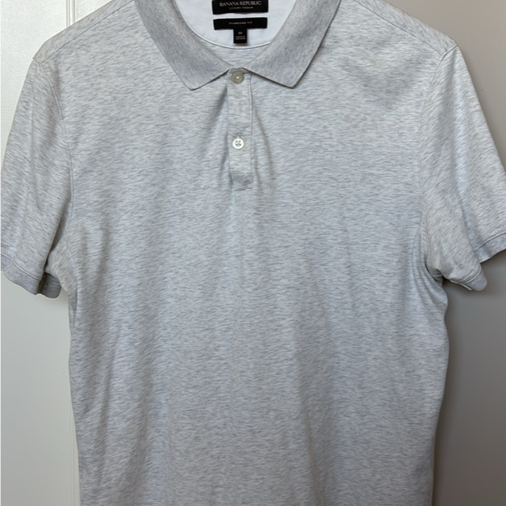 Banana Republic Men's Gray Polo Shirt
